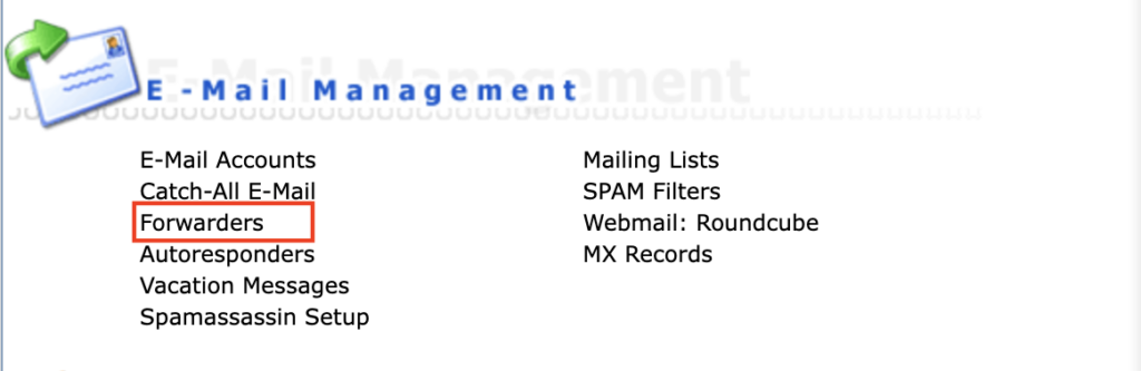 Email management Forwarders