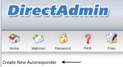 nieuwe automatisch antwoord e-mail maken in DirectAdmin 