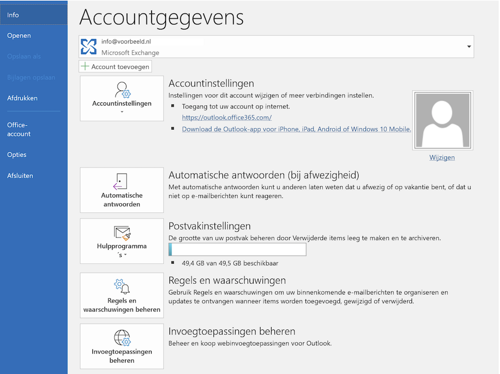 E-mail account toevoegen in Outlook