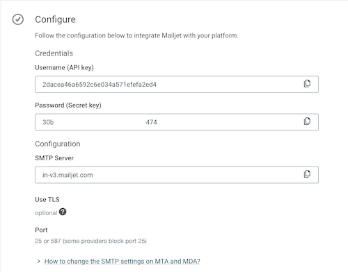 Instellingen voor wpmail smtp plugin