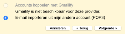 email importeren in gmail