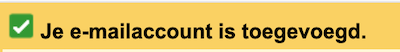 emailaccount toegevoegd aan gmail