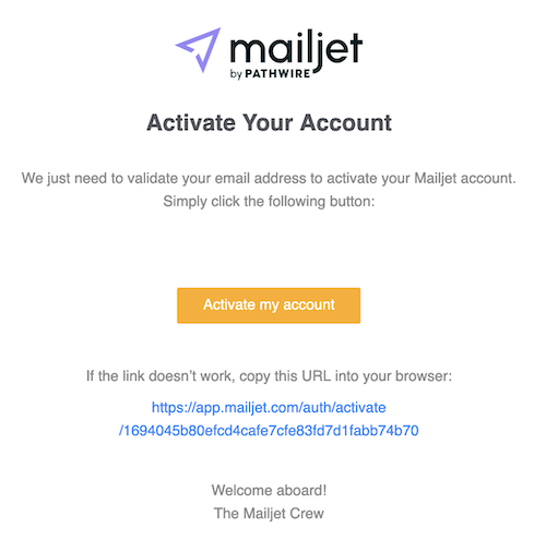 mailjet activeren