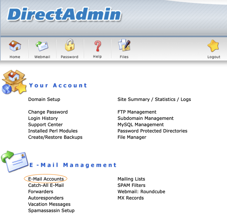 kies voor e-mail accounts