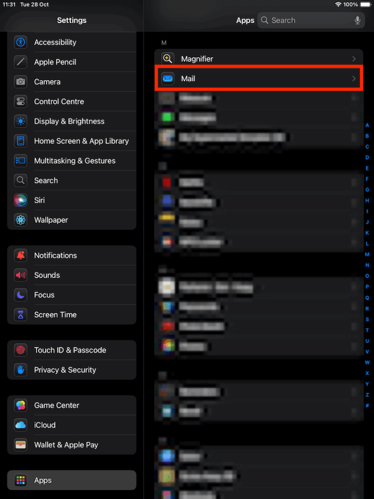 E-mail instellen op iPad