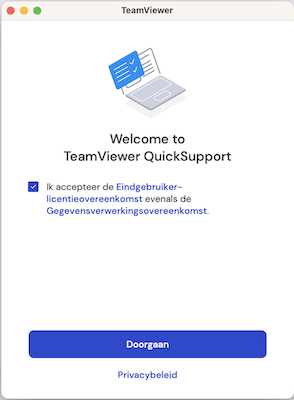 Just Host TeamViewer QuickSupport Overeenkomst 