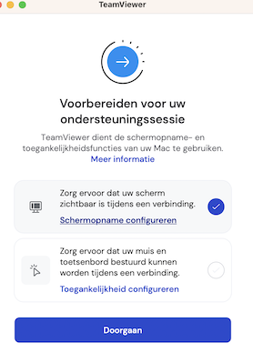 Just Host TeamViewer QuickSupport MacOS rechten